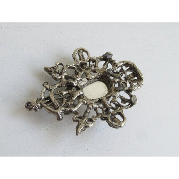 Vintage Gothic pendant, Victorian Elegant Lolita, silver colour steampunk - Picture 5 of 5
